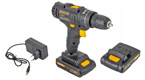 WIERTARKO WKRĘTARKA AKUMULATOROWA 20V Li-Lon 2x AKU UDAROWA WALIZKA ZESTAW