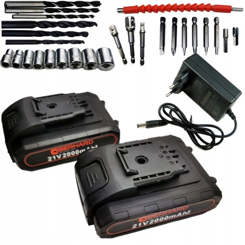 WIERTARKO WKRĘTARKA AKUMULATOROWA 21V WIERTARKA MEGA ZESTAW DWIE BATERIE