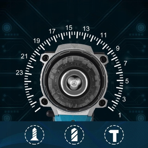 WKRĘTARKA WIERTARKA AKUMULATOROWA 2xAKU NASADKI BITY LED WALIZKA ZESTAW XXL