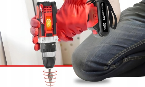 Wiertarko Wkrętarka Akumulatorowa 2X Akumulator Mocna Wydajna Wkrętarka