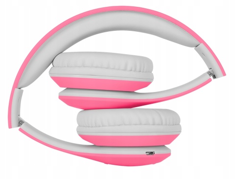 Wygodne słuchawki bezprzewodowe dla dzieci Kruger&Matz RÓŻOWE | 15h pracy!