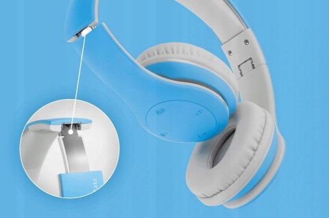 Wygodne słuchawki bezprzewodowe dla dzieci Kruger&Matz RÓŻOWE | 15h pracy!