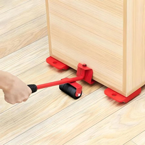 ZESTAW ROLKI DO TRANSPORTU PRZESUWANIA MEBLI 150KG PODSTAWKI Z ROLKAMI