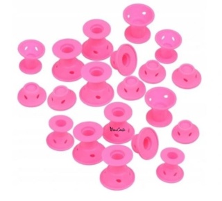 ZESTAW SILIKONOWYCH WAŁKÓW PAPILOTÓW DO KRĘCENIA WŁOSÓW 20SZT LOKI FALE