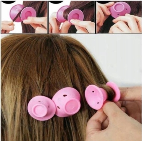 ZESTAW SILIKONOWYCH WAŁKÓW PAPILOTÓW DO KRĘCENIA WŁOSÓW 20SZT LOKI FALE