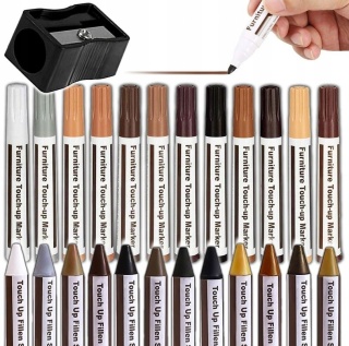 Zestaw DO NAPRAWY PANELI mebli WOSK marker NAPRAWCZY drewna 21 ELEMENTÓW