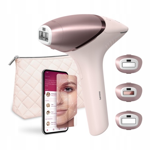 Depilator IPL Philips Lumea 9900 SkinAI z 4 nasadkami i etui