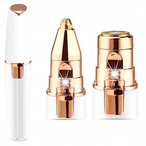 Elegancki Trymer 2w1 do Brwi i Twarzy z USB - Depilator Akumulatorowy
