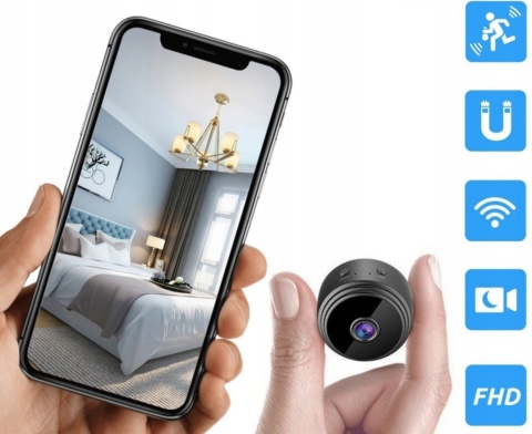 Mini Kamera Szpiegowska Full HD WiFi Hikey - Monitoruj Dyskretnie