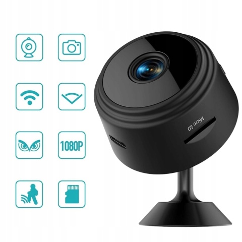 Mini Kamera Wi-Fi Hikey 1080P - Szpiegowska, Bezprzewodowa, Zewnętrzna