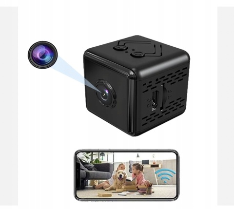 Mini Kamera Fwefgfd565 Kamera Wi-Fi Z Trybem Nocnym + Podstawka 4K Uhd