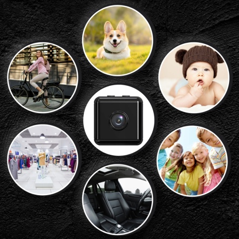 Mini Kamera Fwefgfd565 Kamera Wi-Fi Z Trybem Nocnym + Podstawka 4K Uhd