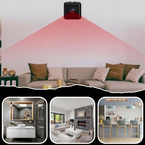 Mini Kamera Fwefgfd565 Kamera Wi-Fi Z Trybem Nocnym + Podstawka 4K Uhd