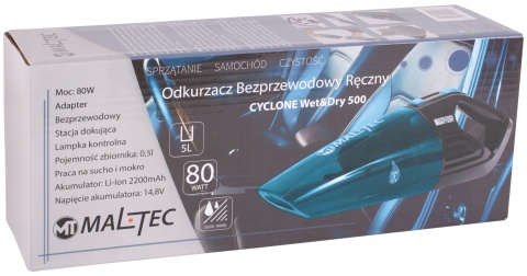 Odkurzacz bezprzewodowy MalTec 12w1, na sucho i mokro, cyklonowy