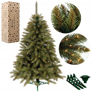 Choinka Sztuczna Świerk Kaukaski 150Cm Naturalna Premium Polska + Stojak