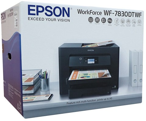 Drukarka A3 4W1 Epson Wf-7830Dtwf Adf Duplex - Druk, Skan, Kopia, Fax