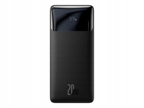 Baseus Powerbank 30000Mah 20W 4 Porty Usb-C Led Czarny 4Xporty Wejściowe