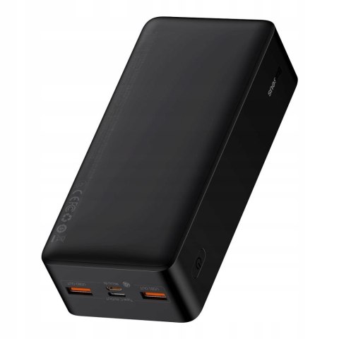 Baseus Powerbank 30000Mah 20W 4 Porty Usb-C Led Czarny 4Xporty Wejściowe