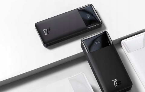 Baseus Powerbank 30000Mah 20W 4 Porty Usb-C Led Czarny 4Xporty Wejściowe