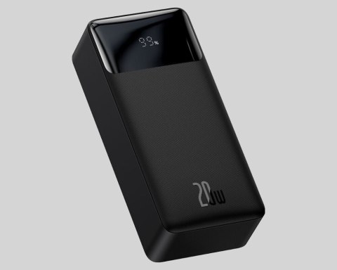 Baseus Powerbank 30000Mah 20W 4 Porty Usb-C Led Czarny 4Xporty Wejściowe