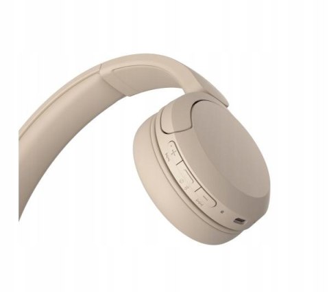 Bezprzewodowe Słuchawki Nauszne Sony Wh-Ch520 Bluetooth 5.2 Kremowy Dźwięk