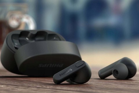 Doskonałe Bezprzewodowe Słuchawki Philips Bluetooth 5.1 Czarne Dokanałowe