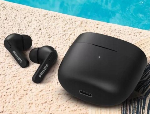 Doskonałe Bezprzewodowe Słuchawki Philips Bluetooth 5.1 Czarne Dokanałowe