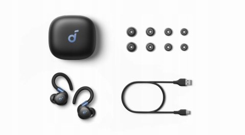 Douszne Słuchawki Bezprzewodowe Soundcore Sport X20 Ip68 Anc Bassup Czarne