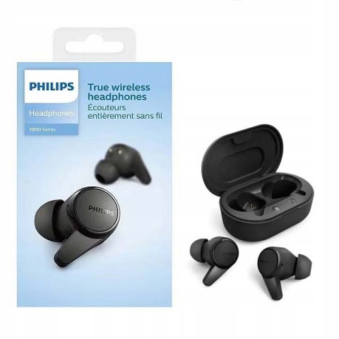 Douszne Słuchwki Bezprzewodowe Philips Tat1207bk Czarne Mikrofon Wygodne