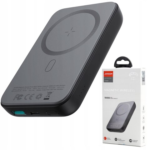 Joyroom Jr-W020 10000Mah 20W Magnetyczny Powerbank Usb-C 3 Porty 15W Czarny