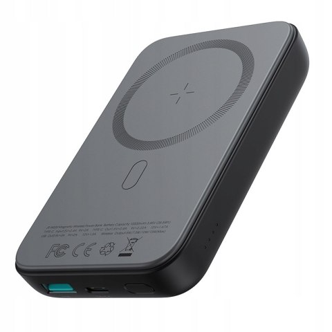 Joyroom Jr-W020 10000Mah 20W Magnetyczny Powerbank Usb-C 3 Porty 15W Czarny