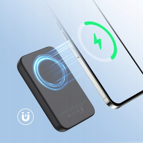 Joyroom Jr-W020 10000Mah 20W Magnetyczny Powerbank Usb-C 3 Porty 15W Czarny