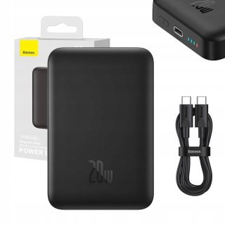 Magnetyczny Powerbank 10000Mah 20W Pd Magsafe Usb-C Bezprzewodowy Czarny