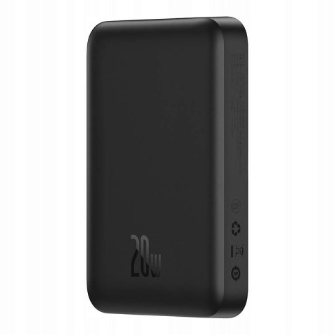 Magnetyczny Powerbank 10000Mah 20W Pd Magsafe Usb-C Bezprzewodowy Czarny