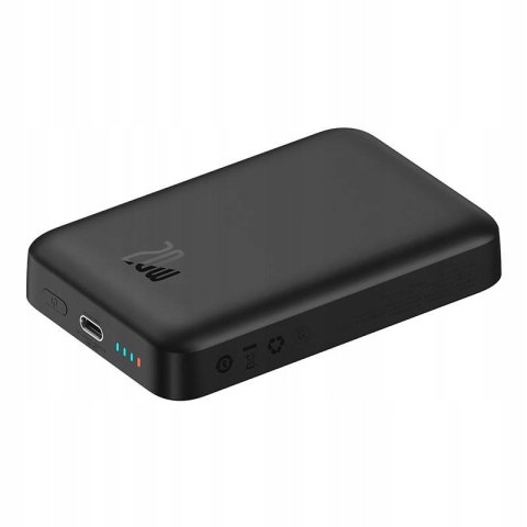 Magnetyczny Powerbank 10000Mah 20W Pd Magsafe Usb-C Bezprzewodowy Czarny