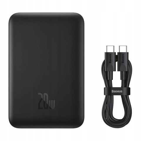 Magnetyczny Powerbank 10000Mah 20W Pd Magsafe Usb-C Bezprzewodowy Czarny