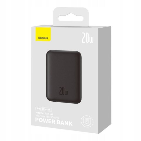 Magnetyczny Powerbank 10000Mah 20W Pd Magsafe Usb-C Bezprzewodowy Czarny