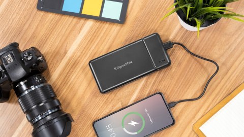 Power Bank Kruger&Matz 30000Mah 2Xusb Usb-C Micro Lightning Led Czarny