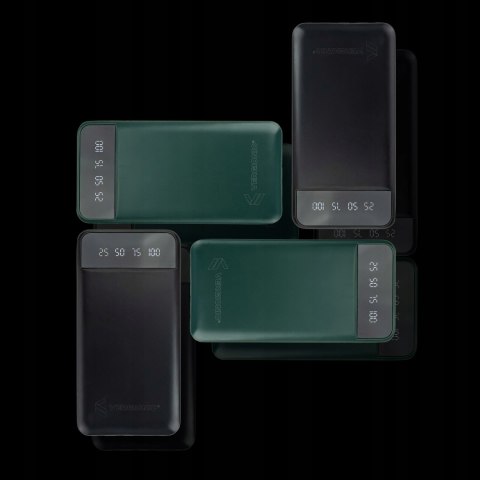 Powerbank 10000Mah 2.1A 4 Przewody + Latarka Wyświetlacz Led Kompaktowy