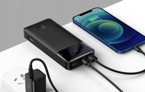 Powerbank Baseus 20000Mah 2X Usb Usb-C Qc 3A 15W Led Fcp Szybkie Ładowanie