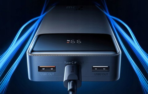 Powerbank Baseus 20000Mah 25W Usb-C + 2X Usb Szybkie Ładowanie Bezpieczny