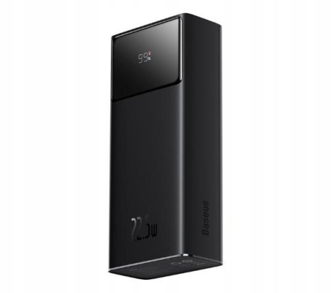 Powerbank Baseus 30000Mah Szybkie Ładowanie 22,5W 3X Usb Led Qc Pd Czarny