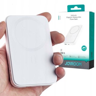 Powerbank Bezprzewodowy Magnetyczny Mocny Magsafe 10000Mah Joyroom Biały