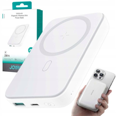 Powerbank Bezprzewodowy Magnetyczny Mocny Magsafe 10000Mah Joyroom Biały