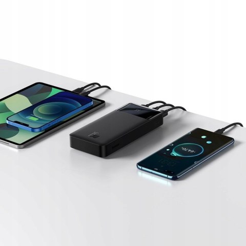 Powerbank Bipow 20000Mah Wyświetlacz Lcd Szybkie Ładowanie 15W 3 Porty