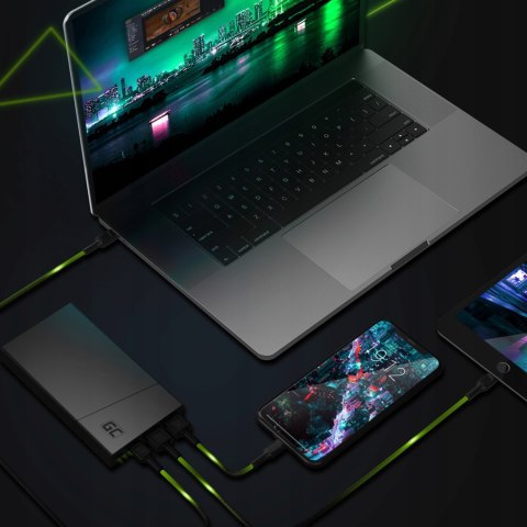 Powerbank Green Cell Gc Powerplay10s 10000Mah 18W Pd 2X Usb-C 2X Usb-A