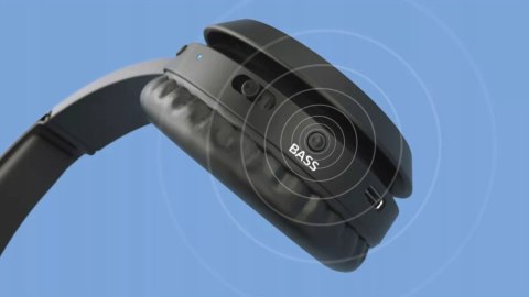 Składane Słuchawki Bezprzewodowe Nauszne Philips Z Mikrofonem Czarne Bt