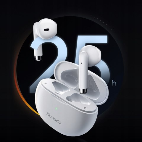 Słuchawki Douszne Bezprzewodowe Mcdodo Bluetooth 5.0 Etui Białe Mic Ip54