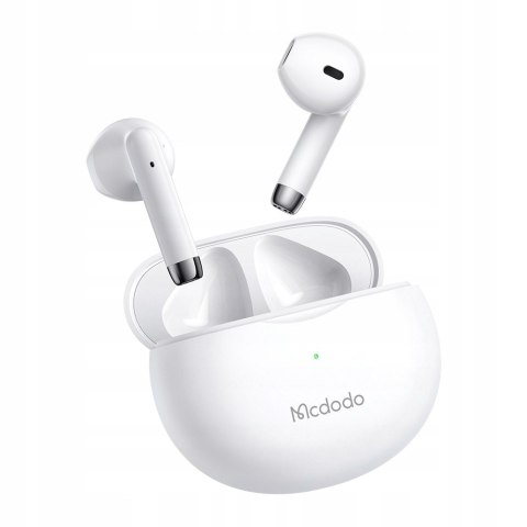 Słuchawki Douszne Bezprzewodowe Mcdodo Bluetooth 5.0 Etui Białe Mic Ip54