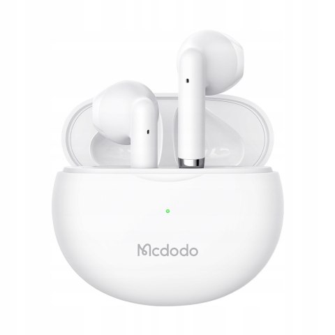 Słuchawki Douszne Bezprzewodowe Mcdodo Bluetooth 5.0 Etui Białe Mic Ip54